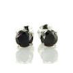 Black Diamond Stud Earrings Round 0.85 TCW Treated IGI Cert 14K White Gold