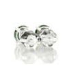 Blue Diamond Stud Earrings Round Cut 0.80 TCW VS2/SI1 14K White Gold