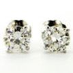 Diamond Stud Earrings Round 0.80 TCW G SI1 Solid 14K White Gold