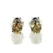 Diamond Solitaire Stud Earring Round Fancy Brown 14k White Gold 0.90 TCW SI1