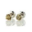 Diamond Solitaire Stud Earring Round Fancy Brown 14k White Gold 0.90 TCW SI1