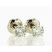 Round Diamond Stud Earrings 0.81 TCW D SI2 14K White Gold