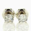 Round Diamond Stud Earrings 0.81 TCW D SI2 14K White Gold