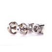 Diamond Solitaire Stud Earrings Round 14K White Gold 0.97 TCW