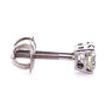 Diamond Solitaire Stud Earrings Round 14K White Gold 0.97 TCW