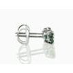 Blue Round Diamond Stud Earrings SI1 14K White Gold 0.68 TCW