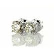 Round Shape Diamond Solitaire Earrings Stud 1.02 TCW G/H VS2/SI1 14K White Gold