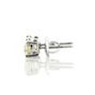 Round Shape Diamond Solitaire Earrings Stud 1.02 TCW G/H VS2/SI1 14K White Gold
