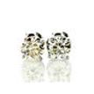 Round Shape Diamond Solitaire Earrings Stud 1.02 TCW G/H VS2/SI1 14K White Gold