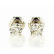 Diamond Solitaire Stud Earrings 0.90 TCW Round 14K White Gold