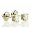 Diamond Solitaire Stud Earrings 0.90 TCW Round 14K White Gold
