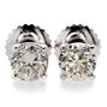 Round Diamond Stud Earrings 0.91 Carat G/H VS1/2 