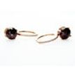 Rose Cut Diamond Drop Earrings 14K Rose Gold Round Fancy Grayish Brown 4.99 TCW