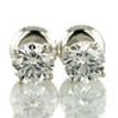 Diamond Stud Earrings Round Cut E VVS2/VS1 Lab Created 14K White Gold 1.30 TCW