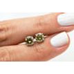 Diamond Stud Earrings Champagne Round 2.04 TCW VS2/SI1