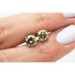 Diamond Stud Earrings Champagne Round 2.04 TCW VS2/SI1