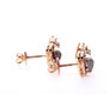 Rose Cut Natural Diamond Drop Halo Earrings Cushion Shape 14K Gold 7.26 TCW