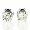 Real Diamond Stud Earrings Round 1.26 TCW D SI1 14K White Gold