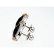 4.97 TCW Rose Cut Diamond Halo Earrings Pear Shape 14K White Gold Fancy Dark Brown