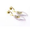 4.82 TCW Rose Marquise Diamond Drop Earrings 14K White Gold Fancy Grayish Green