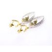 4.82 TCW Rose Marquise Diamond Drop Earrings 14K White Gold Fancy Grayish Green