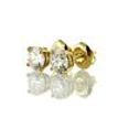 Diamond Stud Earrings Round E/F VVS2 Lab Grown 14K Yellow Gold 1.40 TCW IGI Certified