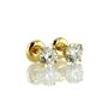 Diamond Stud Earrings Round E/F VVS2 Lab Grown 14K Yellow Gold 1.40 TCW IGI Certified
