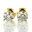 Diamond Stud Earrings Round E/F VVS2 Lab Grown 14K Yellow Gold 1.40 TCW IGI Certified