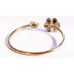 Pear Shape Diamond Bangle Bracelet Fancy Color Solid 14K Rose Gold 5.95 TCW