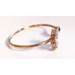 Pear Shape Diamond Bangle Bracelet Fancy Color Solid 14K Rose Gold 5.95 TCW