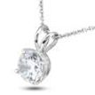Green Diamond Solitaire Pendant Round Cut Treated 14K White Gold VS2 2.61 Carat