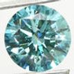 Diamond Solitaire Ring Round Blue 14K White Gold SI1 2.22 Carat