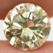 Champagne Diamond Wedding Ring Round Shape Treated 14K White Gold SI1 2.49 CT