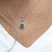 Rose Cut Diamond Halo Pendant Fancy Gray Round 14K White Gold 2.13 TCW