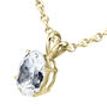 Brown Oval Diamond Solitaire Pendant Natural Treated 14K Yellow Gold 2.21 Carat