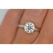 2 Carat Diamond Solitaire Engagement Ring Round Cut H/SI1