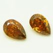Pear Shape Diamond Matching Pair Natural Fancy Orange Color VS2 2.02 TCW