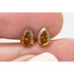 Pear Shape Diamond Matching Pair Natural Fancy Orange Color VS2 2.02 TCW