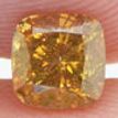 Cushion Cut Diamond Fancy Orange Color 0.47 Carat SI1
