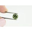 Green Diamond Solitaire Ring Round 14K White Gold VS2 2.01 Carat