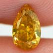 Pear Shape Diamond Fancy Brownish Orangy Yellow 0.53 Carat SI2 GIA Certificate