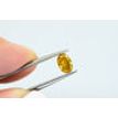 Oval Cut Diamond Fancy Orange Yellow Color 0.53 Carat VS1