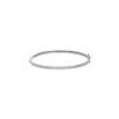 Diamond Bangle Bracelet Round Shape 14k White Gold F/VS1 0.45 TCW