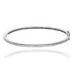Diamond Bangle Bracelet Round Shape 14k White Gold F/VS1 0.45 TCW