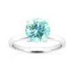 Blue Diamond Solitaire Wedding Ring Round 14K White Gold SI1 1.85 Carat
