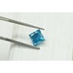 Blue Princess Diamond Solitaire Ring 14K White Gold SI3 2 Carat 
