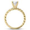 Round Diamond Engagement Ring H VS2 14K Yellow Gold 1.60 Carat