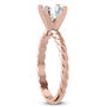 1.60 Carat Bridal Diamond Solitaire Ring Round H VS2 14K Rose Gold