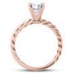 1.60 Carat Bridal Diamond Solitaire Ring Round H VS2 14K Rose Gold