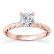 1.60 Carat Bridal Diamond Solitaire Ring Round H VS2 14K Rose Gold